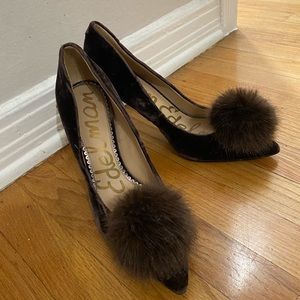 Sam Edelman Haroldson Heel with fur Pom Pom - size 8